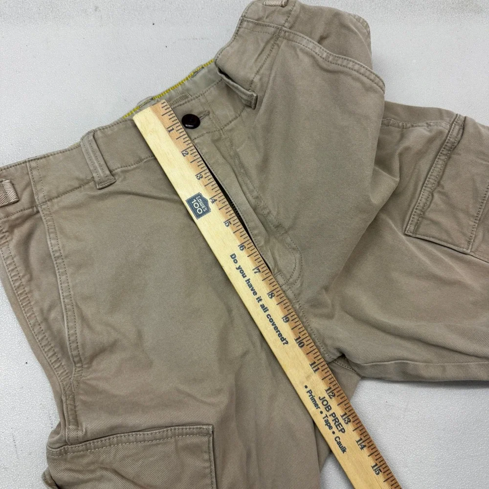 Banana Republic Traveler Cargo Pants Mens 30R Khaki Tan Tapered Stretch Utility
